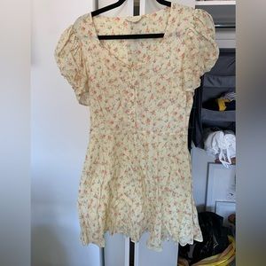 Loveshackfancy short yellow dress